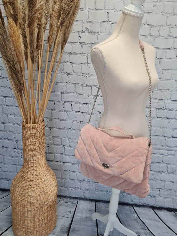 Rose farbene Wildledertasche - Image 2
