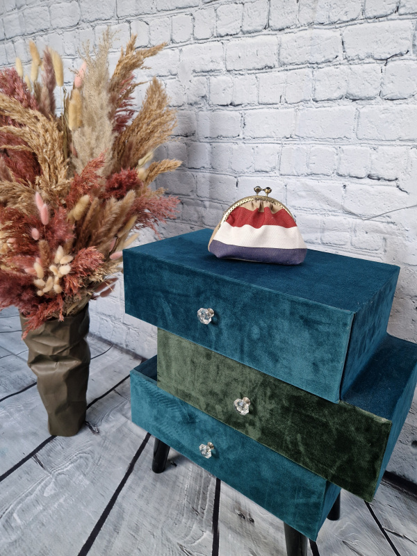 Kleine Kosmetiktasche mit Chlipverschluß im Retrodesign - Image 3