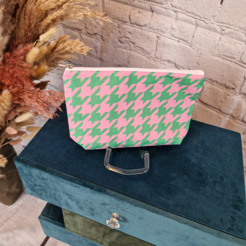 Kosmetiktasche mittel in Hahnentritt